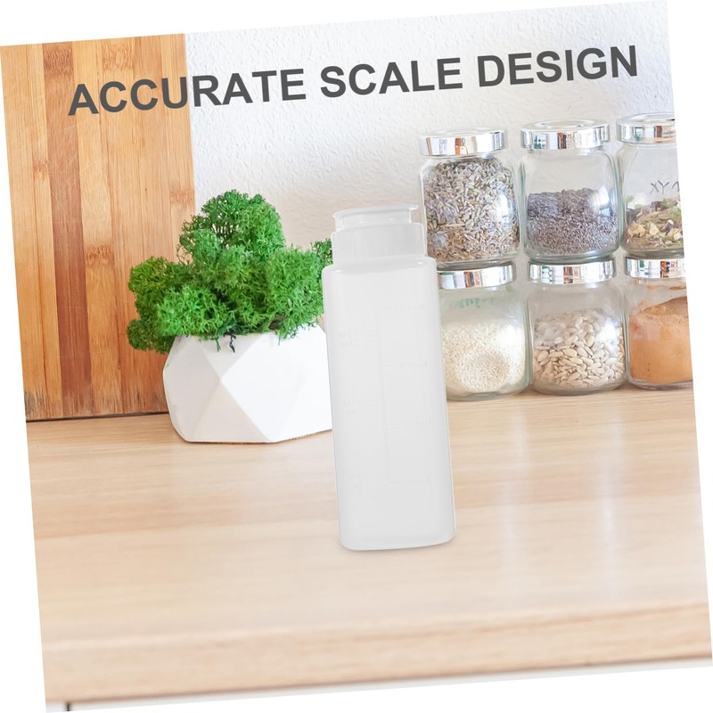 HOMSFOU Reusable Oil Bottle 200ml Sauce Bottle Scale Leakproof Condiment