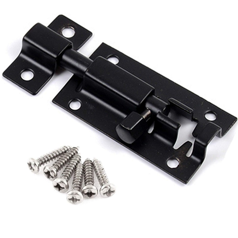 TRIXES 75mm Slide Bolt Lock - for Bathroom Toilet Shed