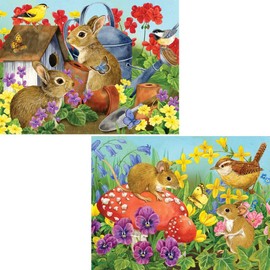 Bits and Pieces - Value Set of Two (2) 300 Piece Jigsaw Puzzles for Adults - Each Puzzle Measures 18" X 24" - 300 pc Jigsaws by Artist Jane Maday