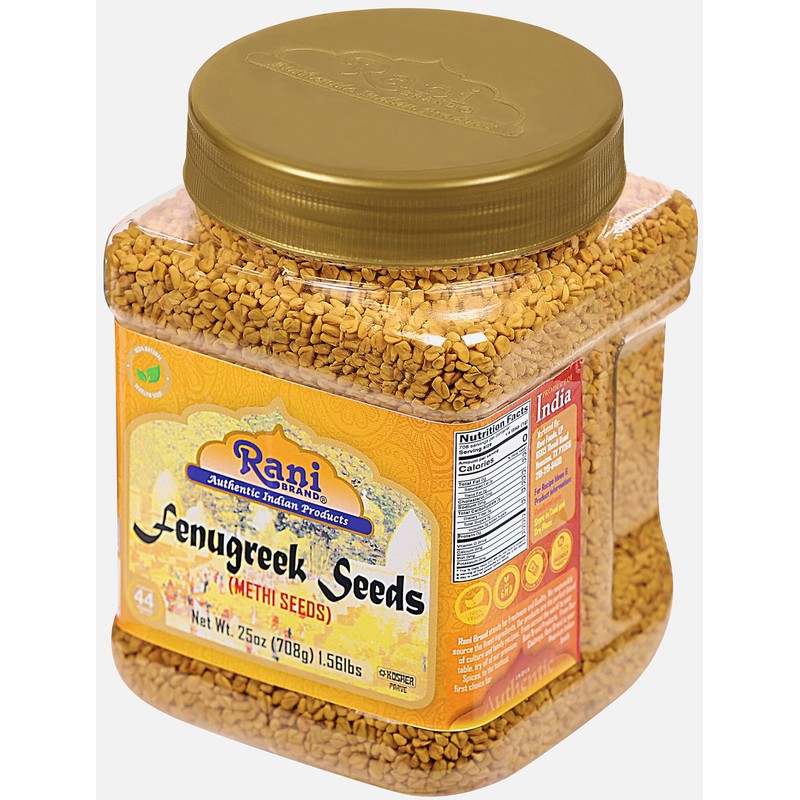 Rani Fenugreek (Methi) Seeds Whole 25oz (1.56lbs) 708g PET Jar,