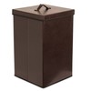 Internet's Best Faux Leather Laundry Hamper with Lid - Single