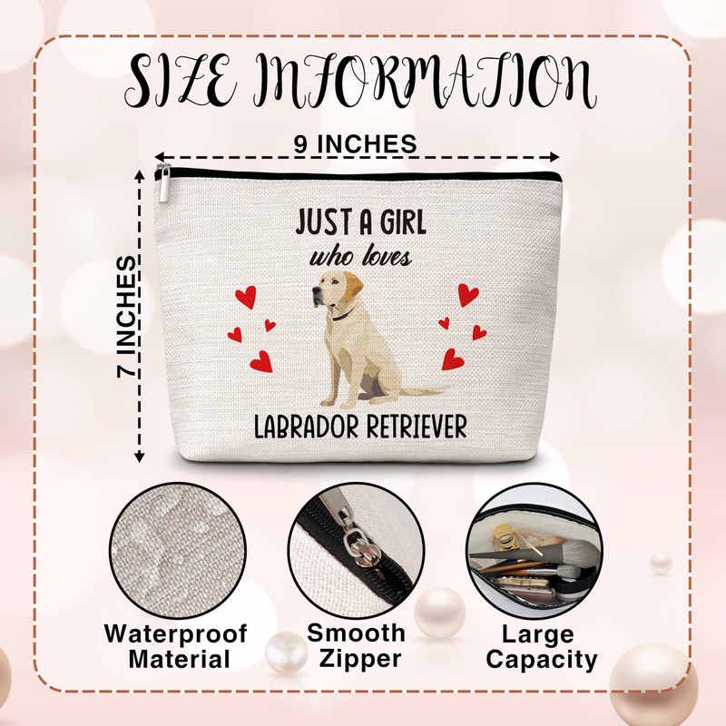 Dog Lover Gift Makeup Bags, Just A Girl Who Loves
