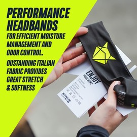 INCYLENCE Headband Slim Sports Headband for Men and Women Made of High-Quality Italian Fibres · Antibacterial Odourless · Headband for Spring Summer Autumn Winter