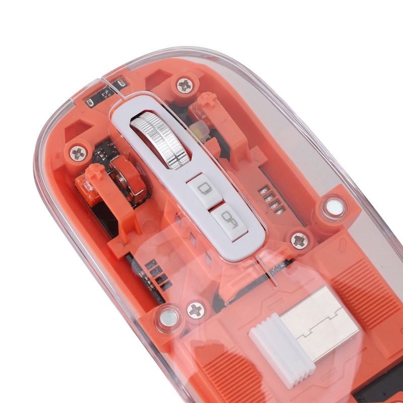 Transparent Computer Mouse 2.4G BT1 BT2 Tri Mode USB Rechargeable