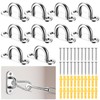 runxsam 11 Pcs Stainless Steel Pad Eye Plate Hooks, 1.8