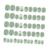 Healeved Diy Fake Nails Tips 48pcs Bow Embellished Short Nails