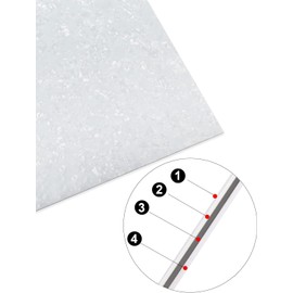 11.6"x17" DIY Guitar Bass Pickguard Blank Material Sheet - Scratch Resistant Backplate for Strat/Tele Guitars & Jazz/P Bass (White Pearl)