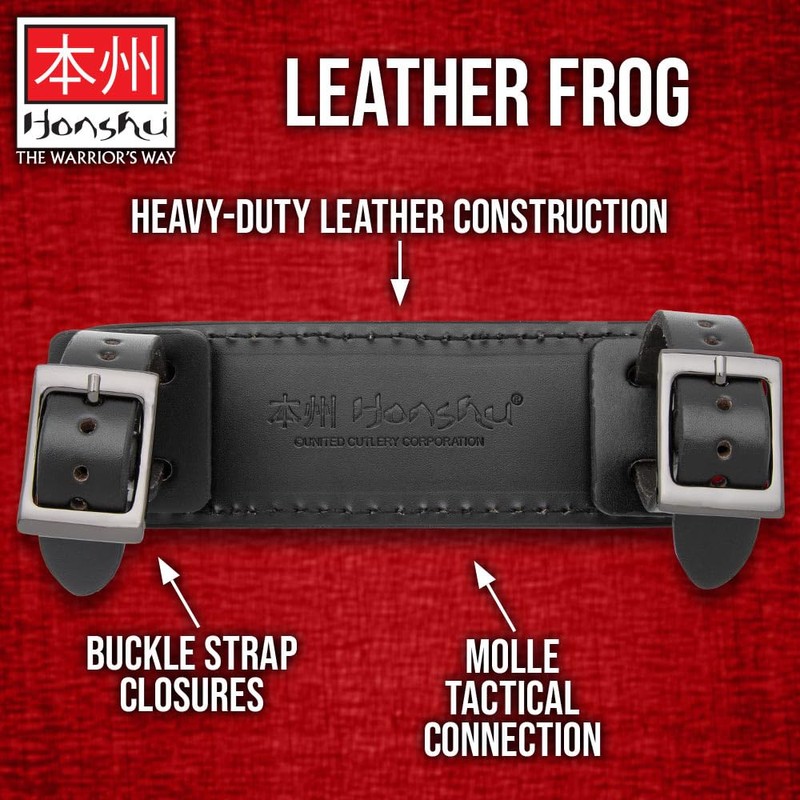 Honshu Leather Frog for Swords | Heavy-Duty Leather | MOLLE