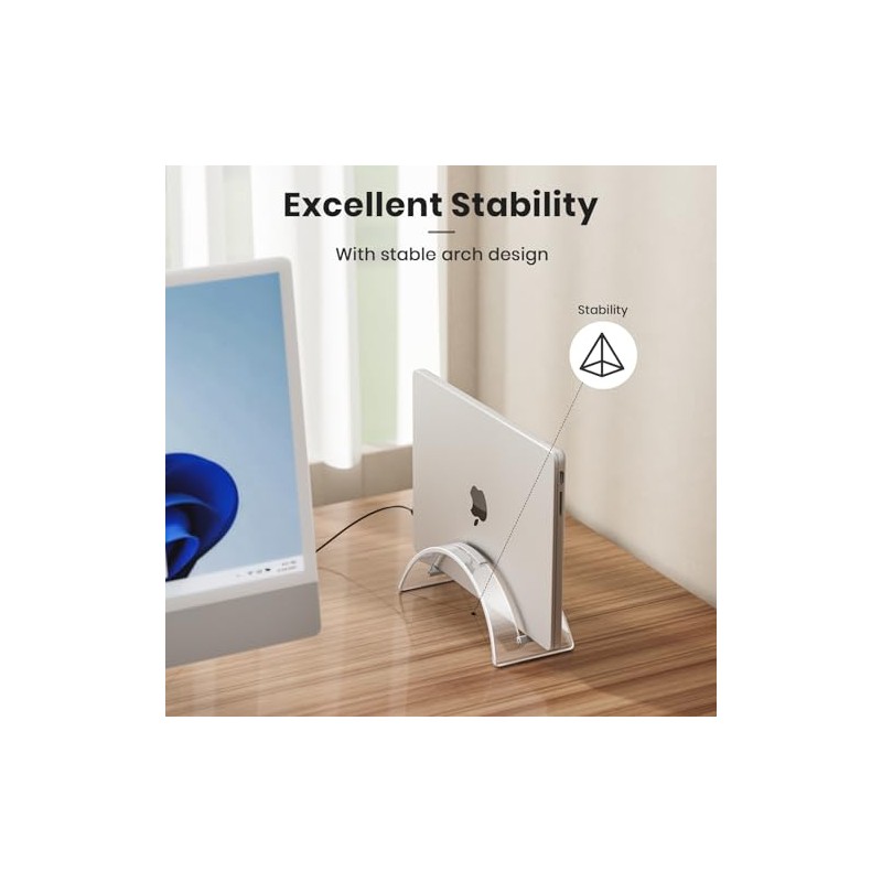 Yikola Acrylic Vertical Laptop Stand - Space-Saving Organizer