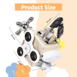 FYKERO Wooden Relief Activity Cube Baby Toys - Reduce Pressure Montessori Busy Cube Set, Multiple Relief Play Busy Cube Toys for Children/Toys/Early Childhood Education/Gifts