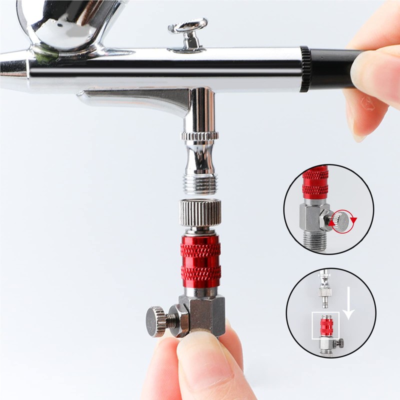 EUSTACE Airbrush Quick Joint Quick Joint with Air Adjustment Joint