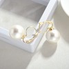 Huge Tomato 16mm Big Pearl Dangle Earrings White Round Pearl