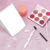 G2PLUS Portable Folding Vanity Mirror, Ultra-Slim Aluminum Shell Travel Mirror,