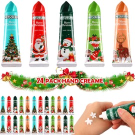 Dansib 24 Pcs Christmas Hand Cream Gift Sets for Dry Cracked Hands Moisturizing Shea Butter Hand Lotion Small Travel Lotion Stocking Stuffers Gift Set for Women Mom Girlfriend Christmas Birthday