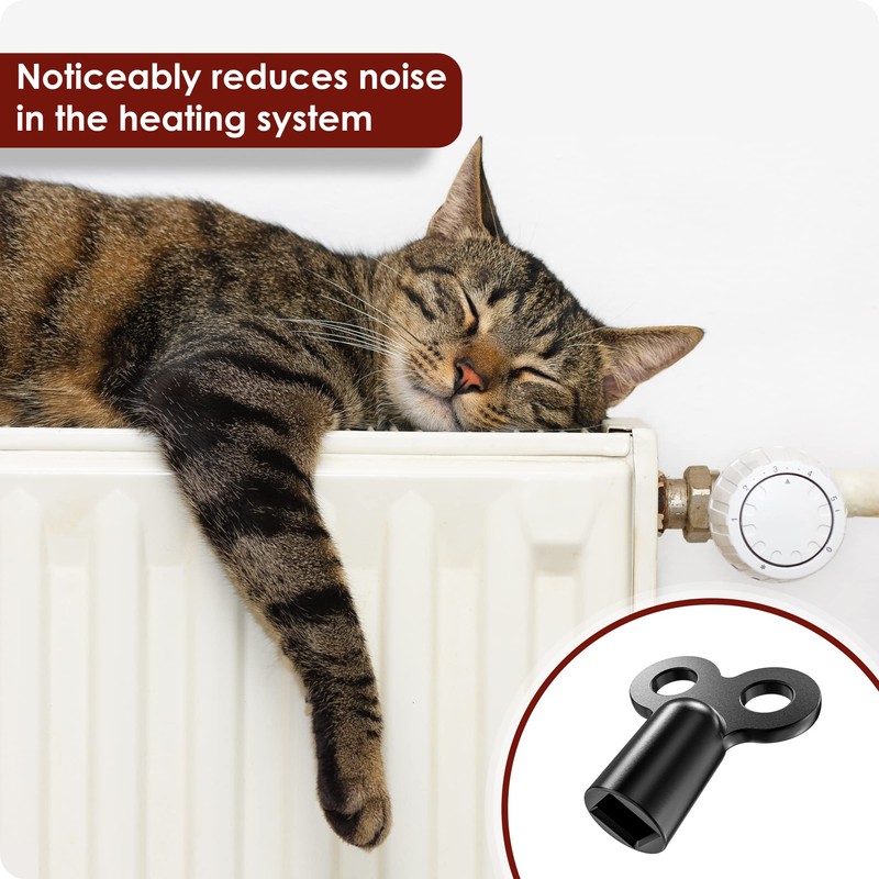 10x WEIDEBACH® Radiator Key Black, for All radiators Radiator Bleeding