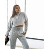NOROZE Women's Tracksuit Crop Top Jogger Pants Co Ord Sets
