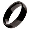 Classic Black Ceramic 6mm Wedding Band High Polish Comfort Fit