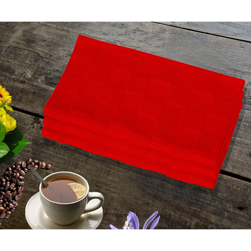 Lashuma 3 x Kitchen Towels Terry Cloth 50 x 50