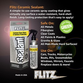 Flitz Ceramic Spray Sealant and Paint Protectant: Shine, Protect + Seal Clear Coat, Plastic,1 Application Lasts up to 12 Months, Made in USA