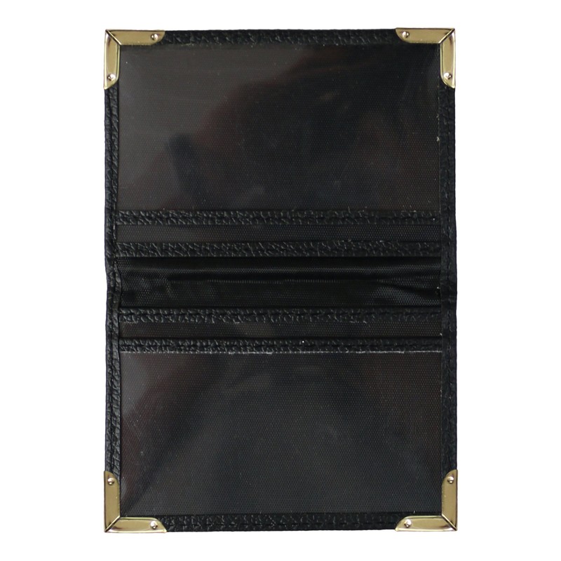 Black Faux Leather Travel Card Wallet ID, Railcard, Bus Pass