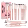 Brochas De Maquillaje Kit 20 Pcs Para Maquillaje Profesional Rosa