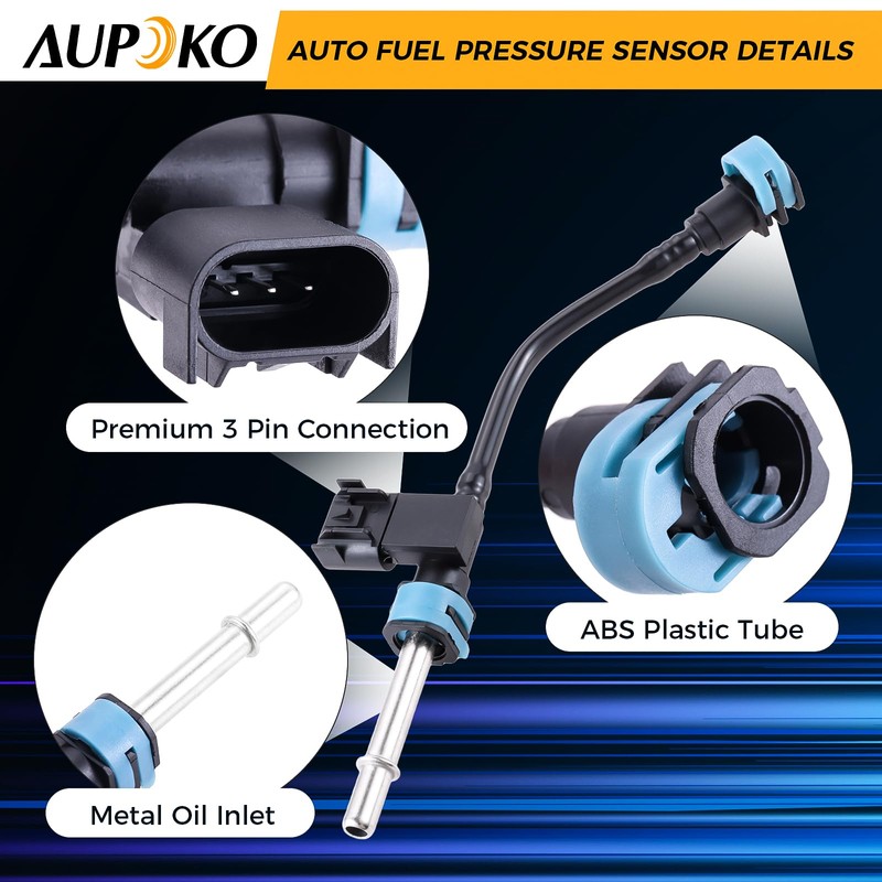 Aupoko Auto Fuel Pressure Sensor, Fuel Pressure Sensor Tube Compatible