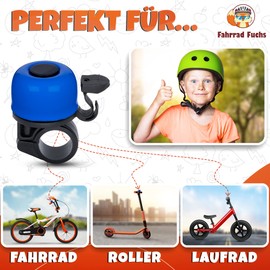 Children's Bicycle Bell - Blue - Colourful Bicycle Bell Children Boys Bicycle Bell Children's Bike, Bell Bicycle and Balance Bike - Rings Loud, Easy Assembly
