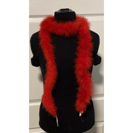 Joann 2 Yards Red Turkey Medium Weight Marabou Feather Boa 25 Gram Craft Costume