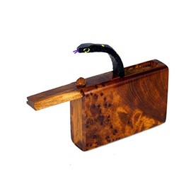 Wooden Thuja Toy Snake Box Joke Item Biting Magic Box Conjure Burl Wood