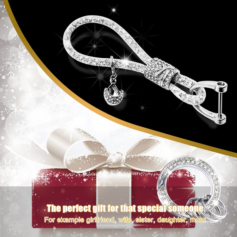 Crystal Car Keychain for Women, Fashion Keychain Accessories With Bling