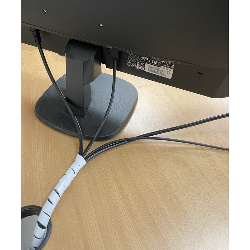 On1shelf® Cable Tidy Spiral Wrap, White- 12mm (2m)