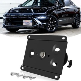 Front License Plate Holder No-Drill License Plate Bracket Mount Anti-Theft Frame Replacement Frames Compatible with Hyundai Sonata 8th gen DN8 2020-2024，Hyundai Sonata Hybrid 8th gen DN8 2020-2024