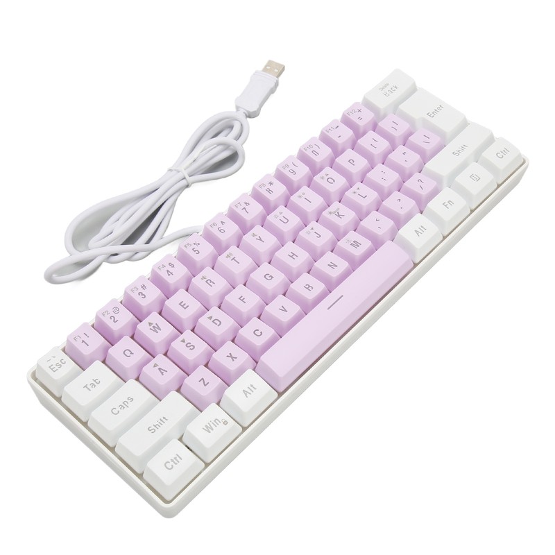 Gaming Keyboard USB 61 Keys Ergonomic Contrast Color 6 RGB