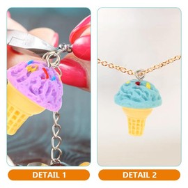 VILLFUL 24pcs Cute Resin Ice Cream Charms for Jewelry Making Kawaii Food Charms for Keychain Earrings Necklaces Diy Craft Supplies
