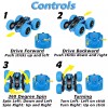 Electronix Express Remote Controlled Double-Sided Stunt Car with Rechargeable Battery