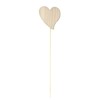 DARO DEKO Flower Stud Heart Brown with Wooden Stick 1