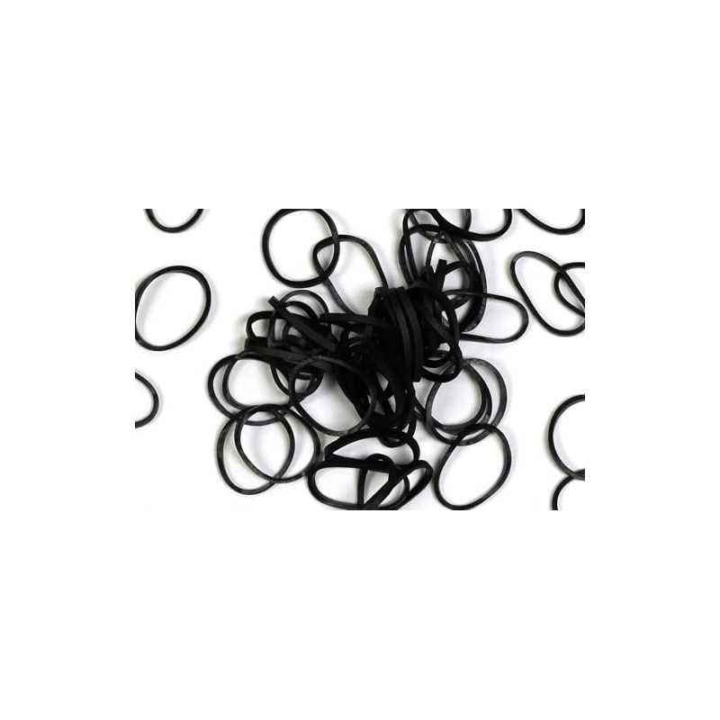 Rainbow Loom® Bandas de goma negras con 24 clips en