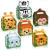 12Pcs Safari Animal Party Favor Box - Jungle Animal Box