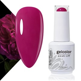 Arte Clavo 15ml Gel Nail Polish Cherry Mocha Dark Purple Wine Color Soak Off LED UV Lamp DIY Decoration Manicure Art Design Salon at Home Mellow Plum Collection Gift for Women Girls 1023…