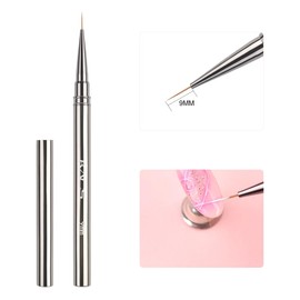 KADS Fine Liner Nail Brush Metal Handle Nail Painting Design Brush Drawing Pen 6mm 9mm 12mm 15mm 18mm (9mm)