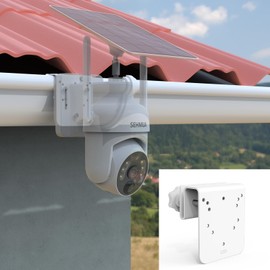 Koroao Gutter Mount Compatible with SEHMUA RBX-S73 Solar Security Camera, for SEHMUA 2K Solar Security Cameras Wireless Outdoor Bracket Accessories（White）