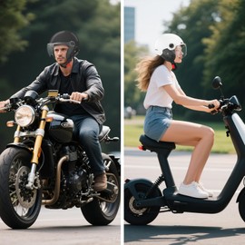 Motorcycle Helmets DOT Certified, German Style Half Helmet Electric Bike Scooter with Windshield Glasses Cool Retro Helmet for Men and Women (Gray, L)