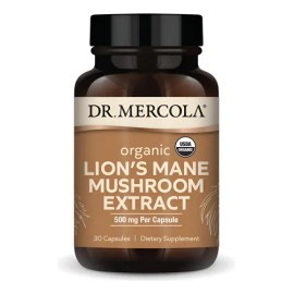 Dr. Mercola Extracto Orgánico Hongo Melena De León 30 Cap                                                                                             