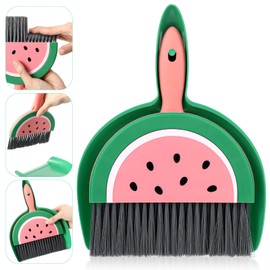 Ouligay Mini Handfeger und Schaufel, Kehrblech und Handfeger Klein, Tischbesen mit Schaufel, Kehrschaufel Set, Tischkehrset Mini Besen Kehrblech für Haus, Büro, Schule Haustier Reinigung