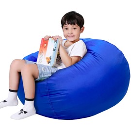 Lukeight Stuffed Animal Storage Bean Bag Chair Cover - Premium Velvet Organizer with YKK Zipper Holds 80+ Plush Toys, Washable Kids Room Decor (No Filling, X-Large)