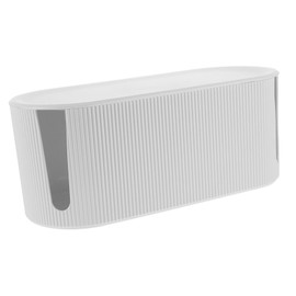 Ipetboom Cord Management Box Stylish White Cable Organizer for Desktop Wall Floor Use Material for Wires Storage and Tidy Living Spaces