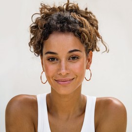 Claro Clivo 14K Rose Gold-Plated, Lightweight, Thin, Open Hoop Earrings For Women (40MM Hoop, 2MM Thick, Stainless Steel Pin, 1 Pair)