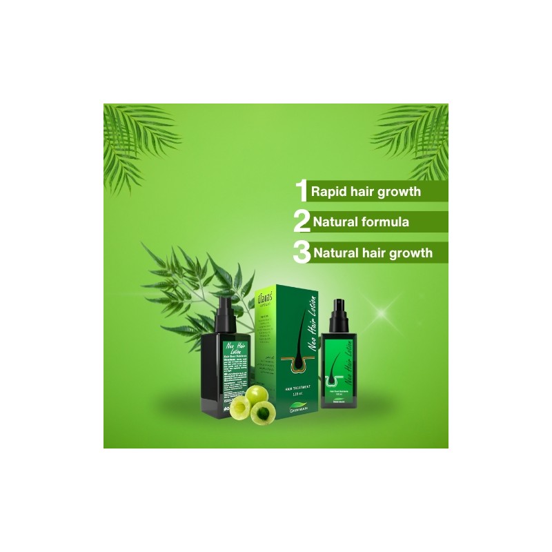 Original Neo Hair Lotion 120ml With Derma Roller Effective Hair