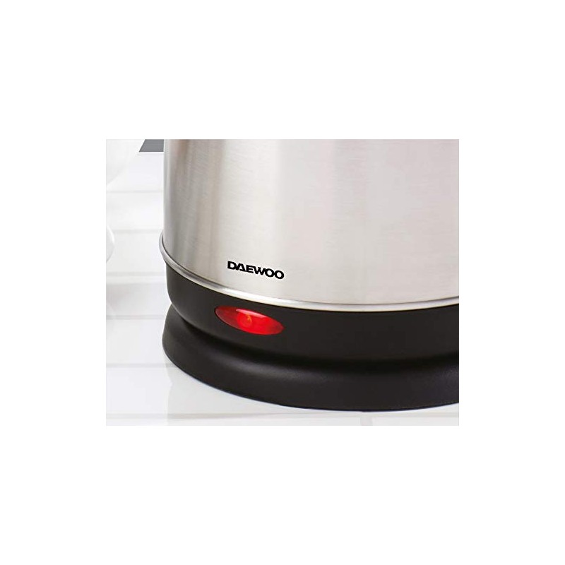 Daewoo SDA1516GE 1.8L Kettle, 18/8 Stainless Steel, Brushed Steel