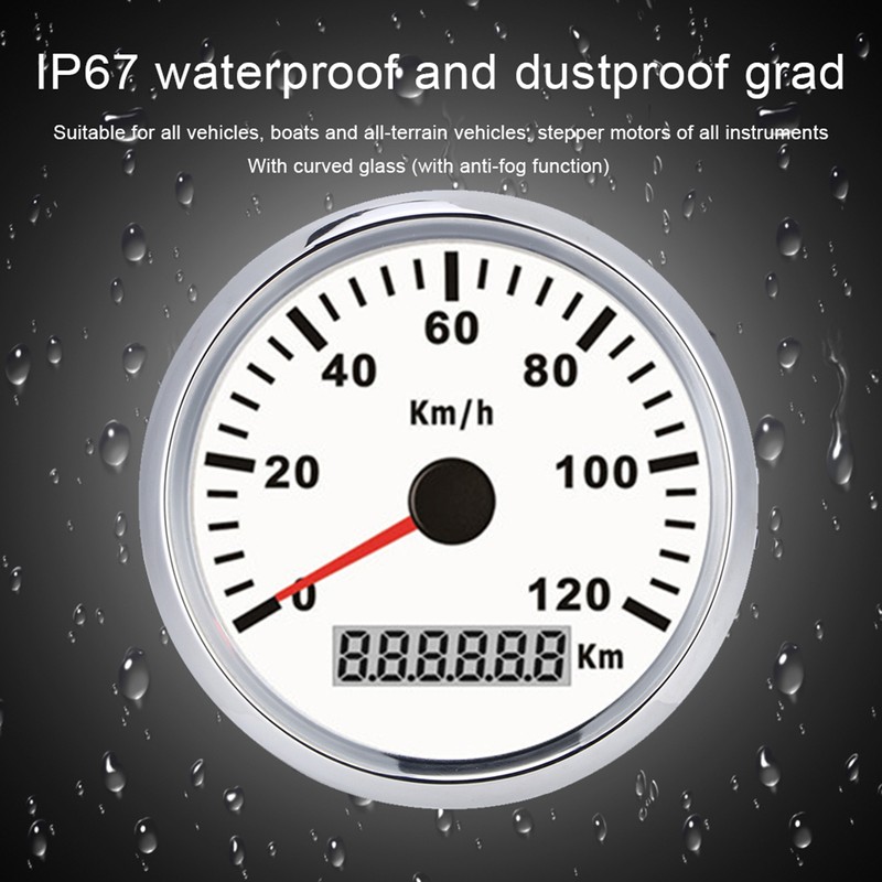 85mm / 3.3in Universal GPS Speedometer Waterproof Anti Fog Meter